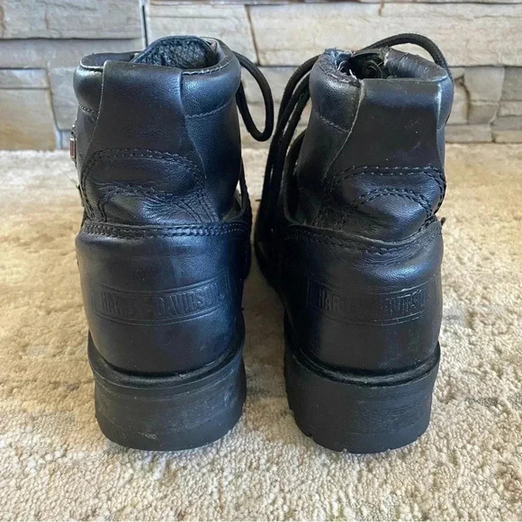 Harley Davidson Faded Glory Black 6" Logger Boots: 7 - Picture 3 of 9